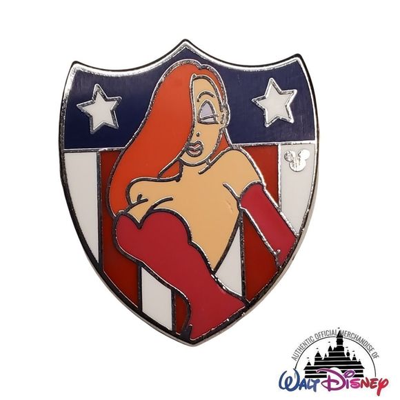 Disney Jewelry - 👉🏽Disney Jessica Rabbit Patriotic Shield Pin